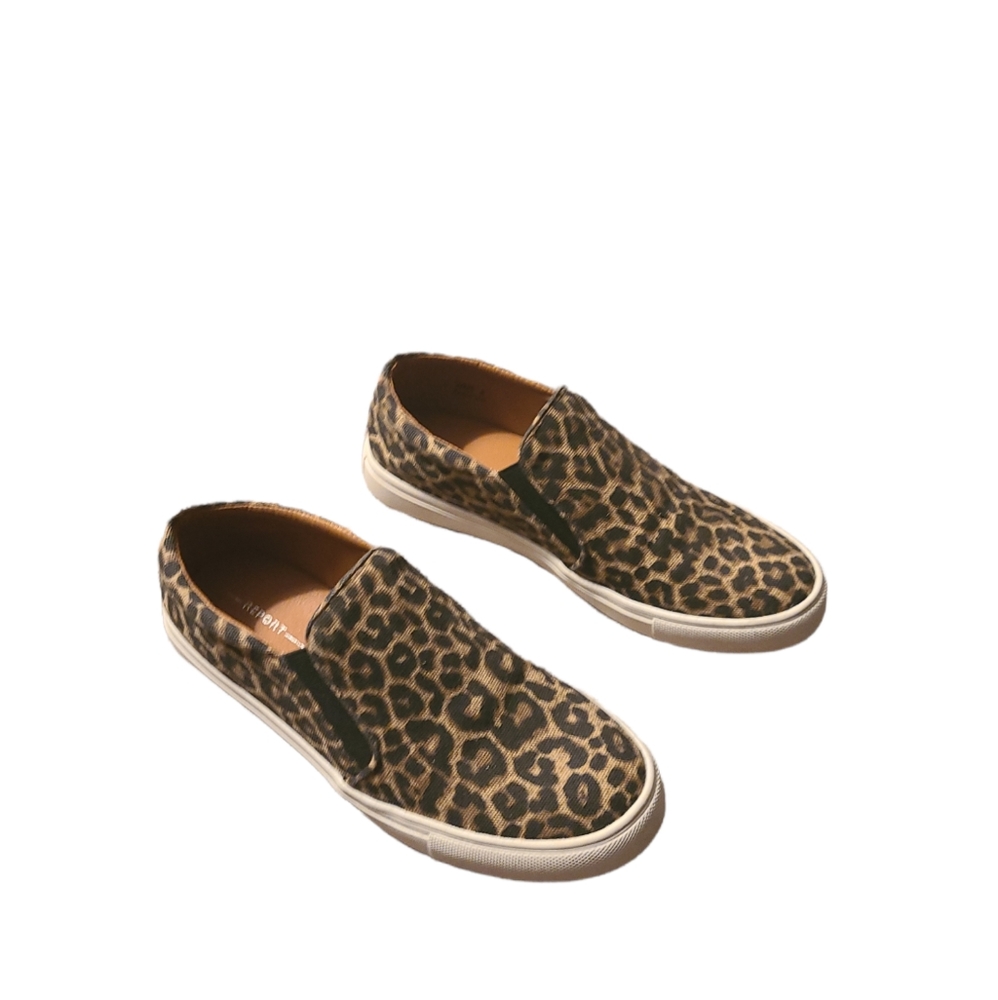 Leopard print slip on sneaker